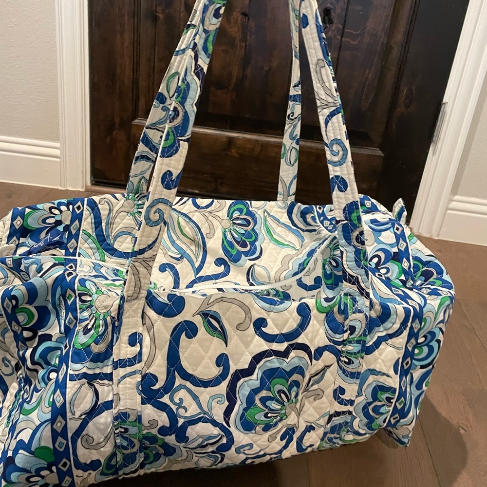 Vera Bradley Mediterranean White Large Duffel